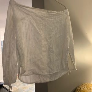 White off the shoulder shirt